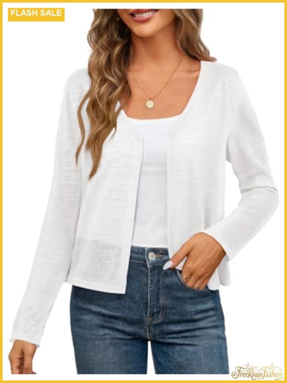 Womens Lightweight Sheer Cardigan Open Front Long Sleeve V-Neck Button